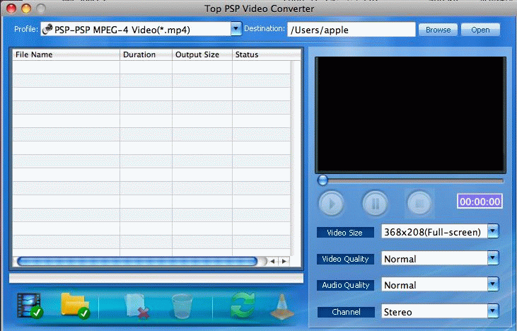 TOP PSP Video Converter for Mac 1.1.2 正式版