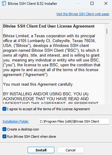 Bitvise SSH Client
